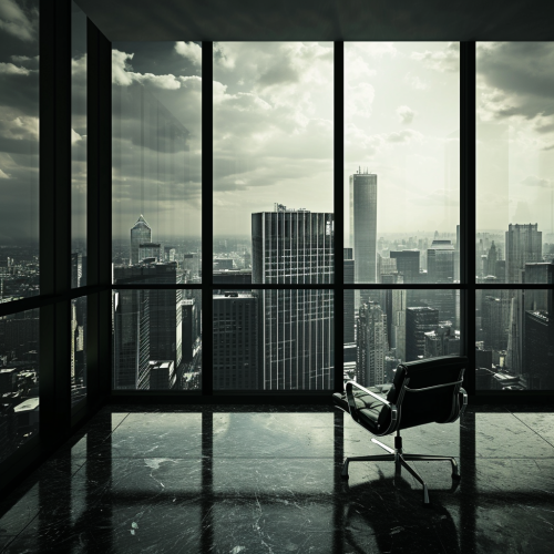 Boutique business law firm advertisement poster illustration