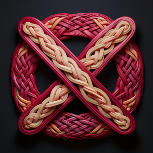 Braided letters ST intertwined