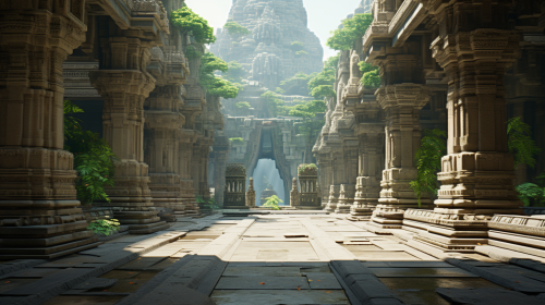 Breathtaking Hindu temple in lush surroundings Breathtaking Hindu temple in lush surroundings