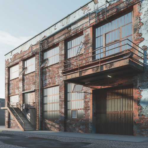 Brick Steel Industrial Building Exterior