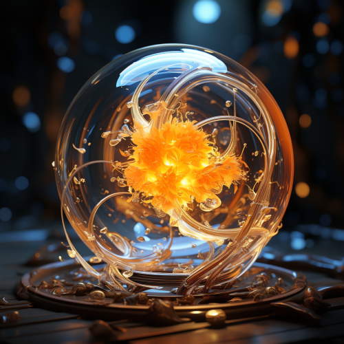 Vibrant fractal artwork of a bright alien starship