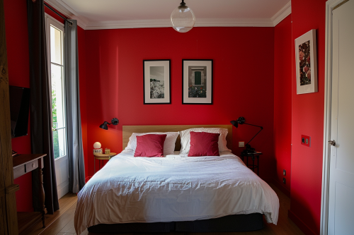 Modern guest room in France