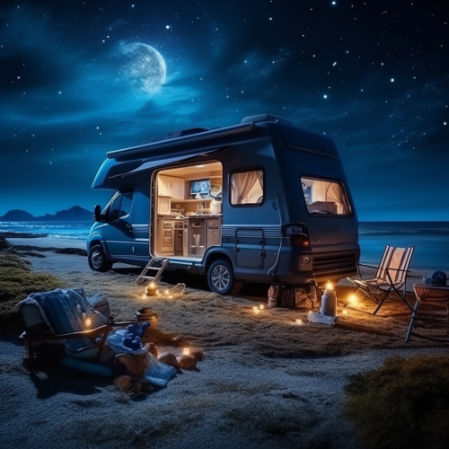 Beautiful night with moonlight and stars Beautiful night with moonlight and stars
