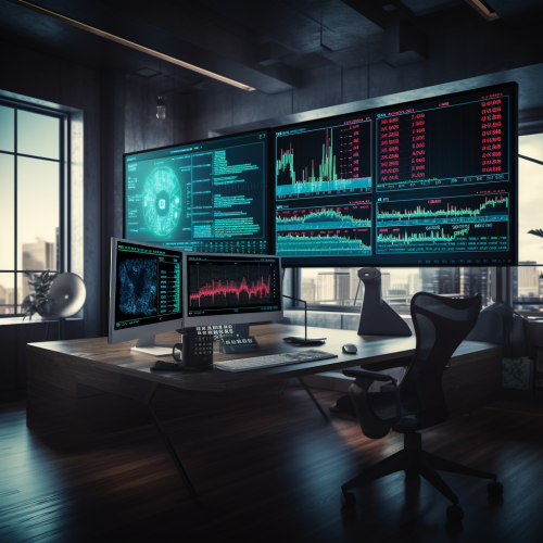 Brightly lit war room with trading alerts