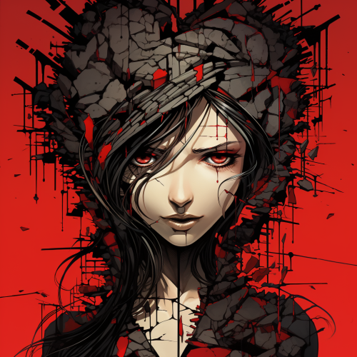 Broken Hearts Comic Book Art