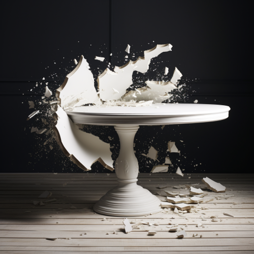 Broken white table picture