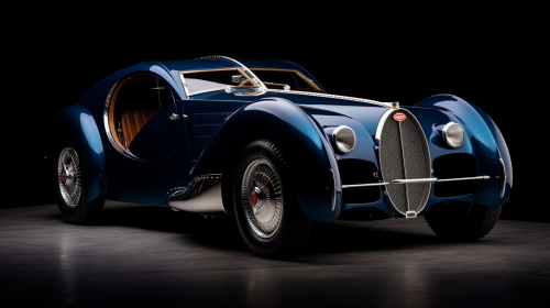 Bugatti Prototype with Dark Nautical Blue Sports Exterior