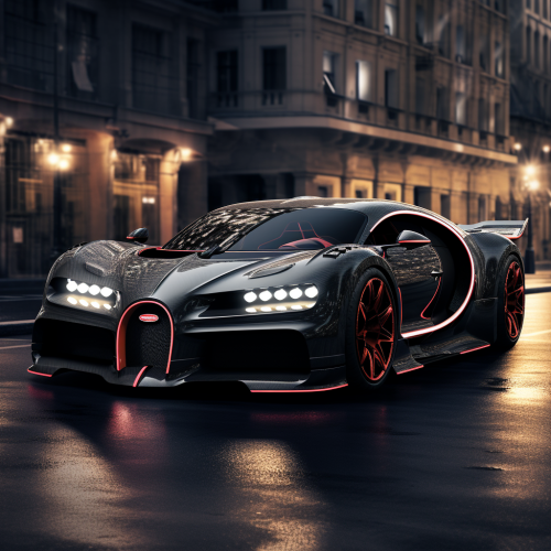Buggati Supercar at Night