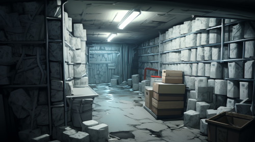 Stockroom with Toilet Tissue and Bourbon Stockroom with Toilet Tissue and Bourbon