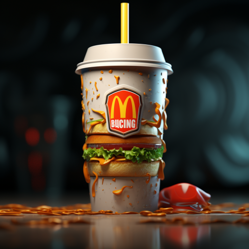 Burger Kicks Juice Cup - 3D Mockup Burger Kicks Juice Cup - 3D Mockup