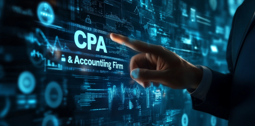 Businessman touching digital screen technology concept