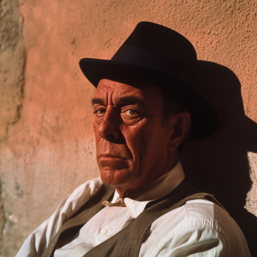 Buster Keaton Portrait 1965 Kodachrome 100mm