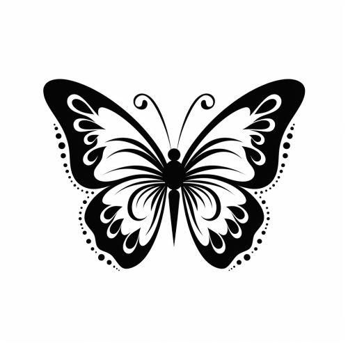 Butterfly Silhouette SVG Clipart