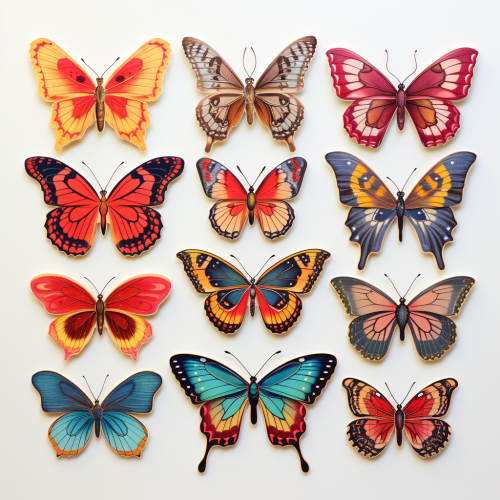 Colorful butterfly stickers for decoration Colorful butterfly stickers for decoration