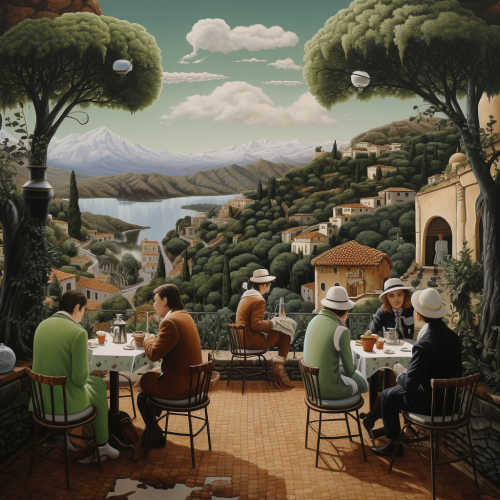 Scenic coffee mountain view