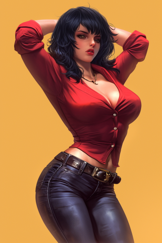 Callie Briggs glamorous pin-up character