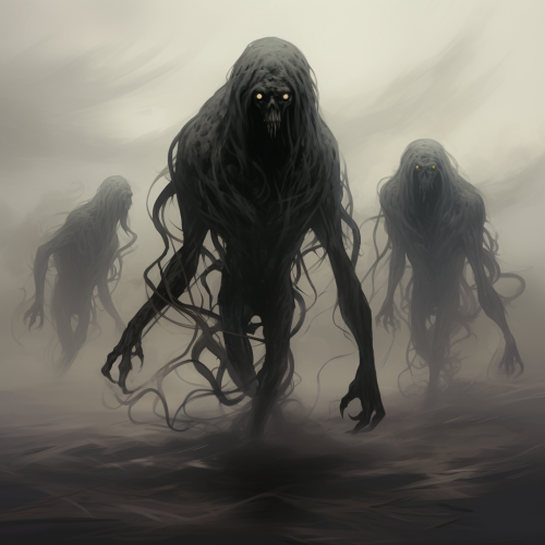 Menacing canines with extra arms and tentacled muzzles