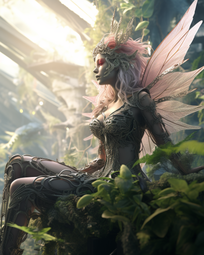 Stunning cannabis fairy with gossamer wings Stunning cannabis fairy with gossamer wings