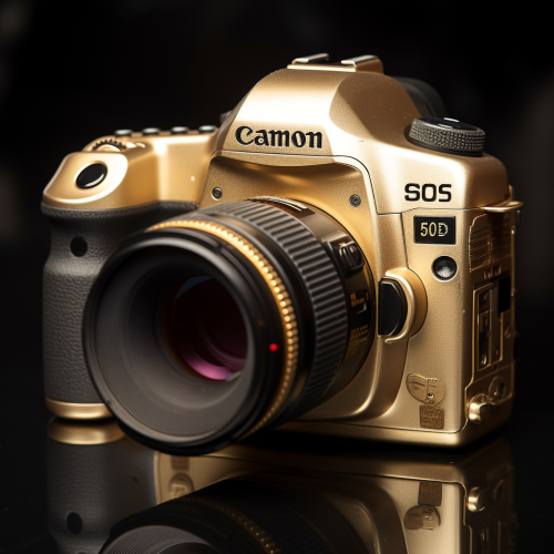Canon 5D Camera Body with Gold Lens