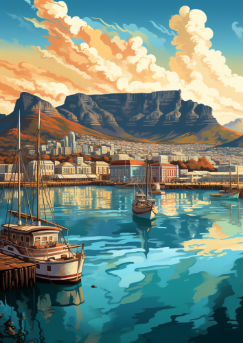 Cape Town vector art prompt Cape Town vector art prompt