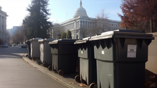 Dumpsters in Capitol Hill streets Dumpsters in Capitol Hill streets
