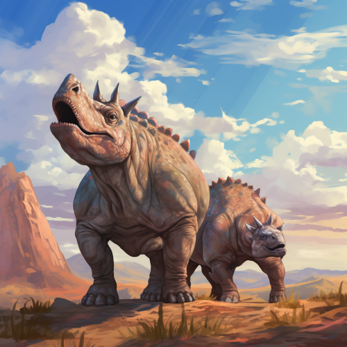 Two Carnotasaur in the Plains