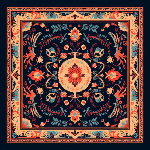 Colorful middle eastern carpet pattern