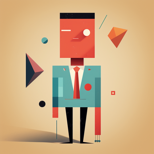 Simple Cartoon Character Geometric Shapes