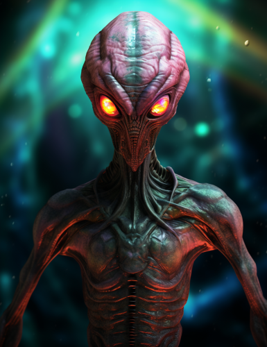 Colorful evil alien cartoon sketch Colorful evil alien cartoon sketch