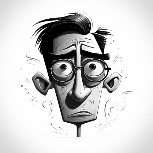 Cartoon narrator with friendly expression