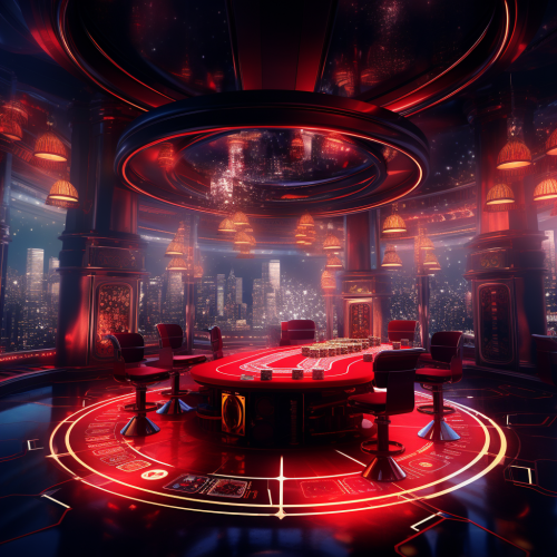 Casino background with vibrant lights