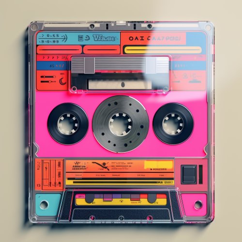 Retro cassette tape packaging design