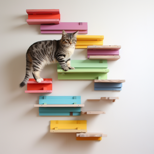 Cat climbing wall system