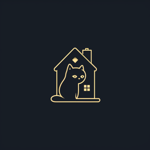 Cat House Logo Line Drawing