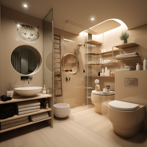 Cat-friendly bathroom design inspiration