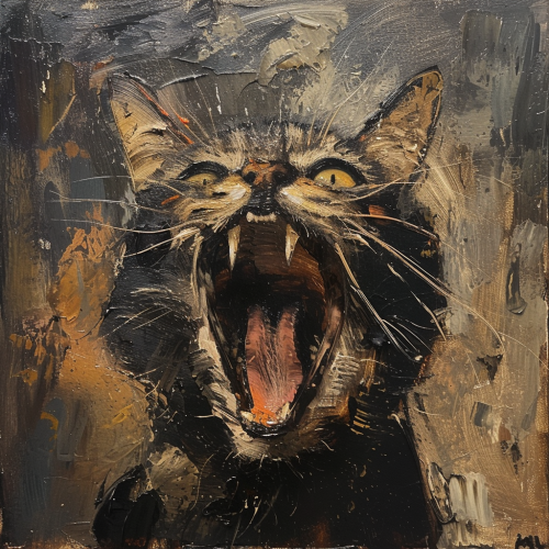 Cat with Whiskers Painting