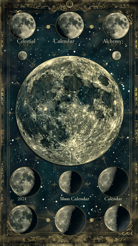 moon calendar alchemical theme