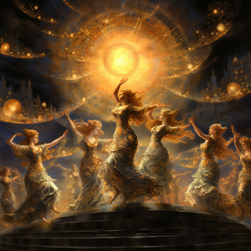 Glowing Celestial Muses Inspiring Creativity