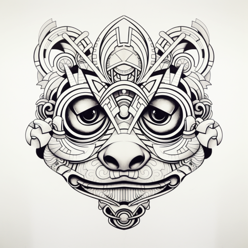 Geometric Chameleon Head with Giant Eyes Geometric Chameleon Head with Giant Eyes