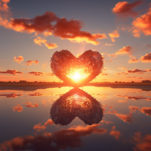 Morning Sunrise Heart Decoration