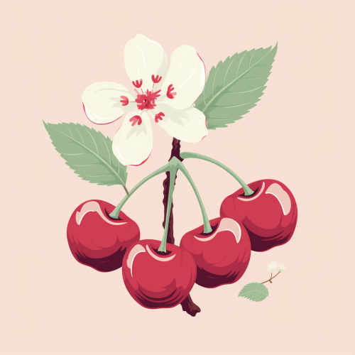 Cherry Vanilla Flat Design with Soft Colors