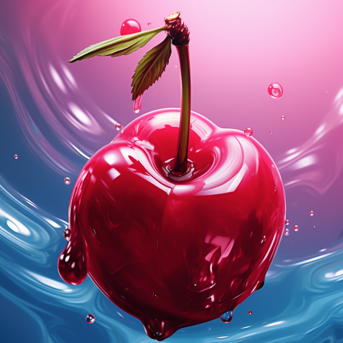 Abstract cherry digital illustration