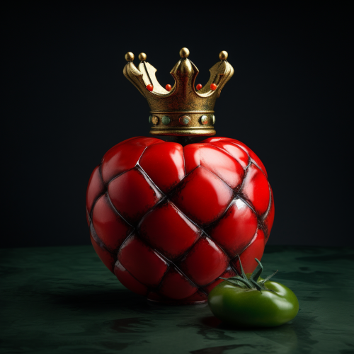 Chess king with tomato