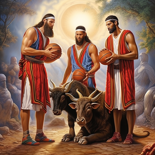 Chicago Bulls Nativity Basketball Scene