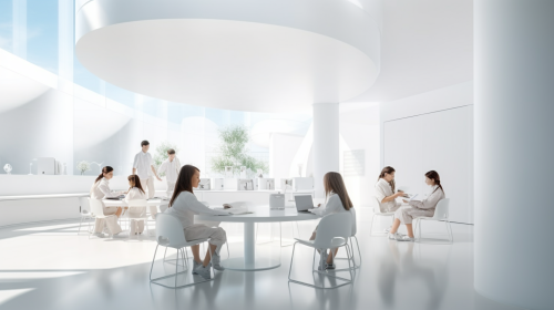 Children student meetings in clean space