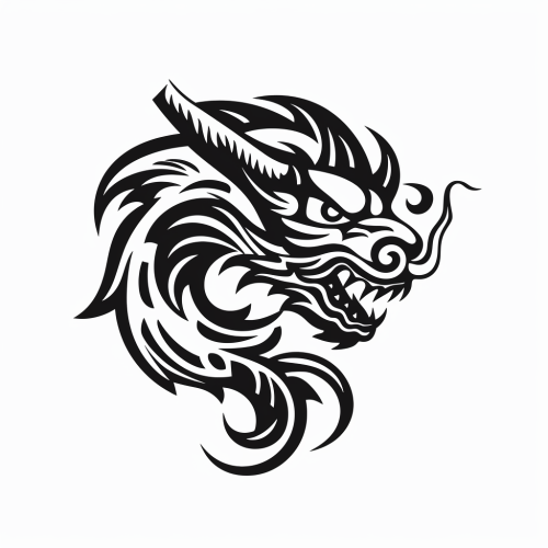 Chinese Dragon Pictogram Vector Icon