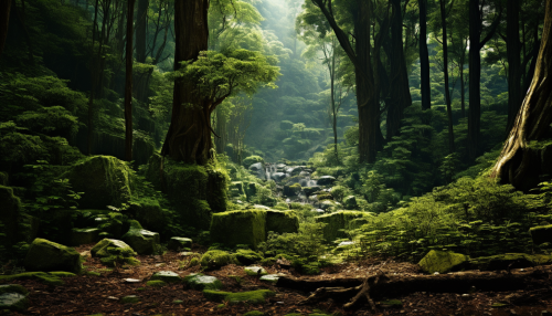 Stunning Chinese Forest with Small Tree