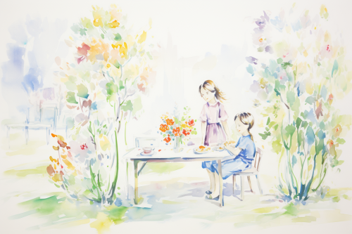 1970s Chinese New Year Family Gathering Painting