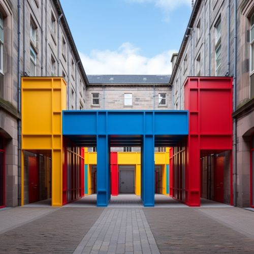 Colourist building in primary colours