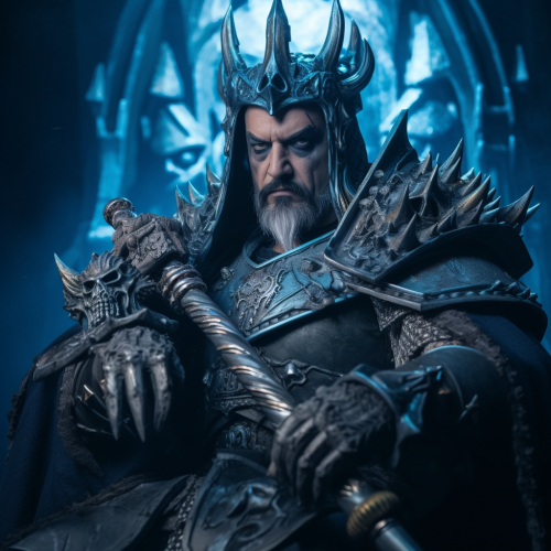 Chris Metzen in Lich King cosplay Chris Metzen in Lich King cosplay